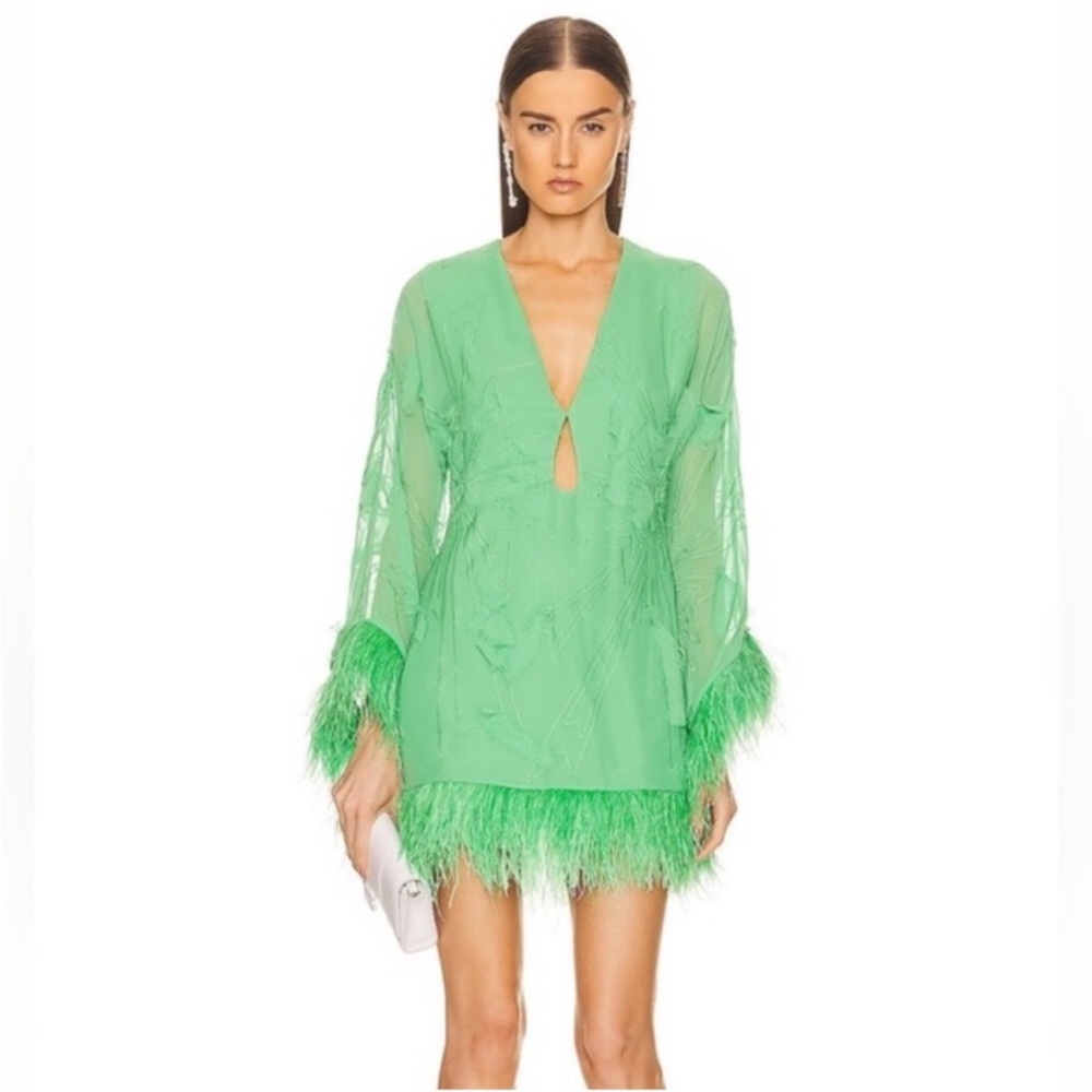 Alexis Feather Trim Dress